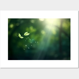 Leaf Air Nature Serene Tranquil Peaceful Posters and Art